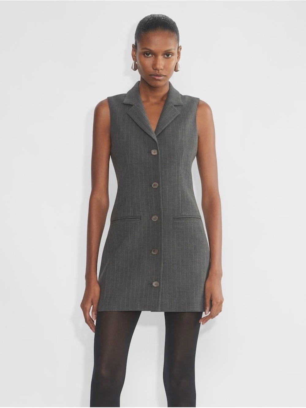 Aritzia Babaton Mastermind Sleeveless Blazer Dress - Gray - Size 4